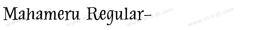 Mahameru Regular字体转换